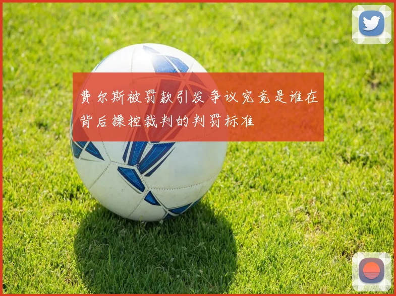 费尔斯被罚款引发争议究竟是谁在背后操控裁判的判罚标准